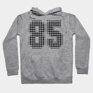 Plaid Number - 85 - Dark Hoodie